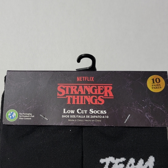 Stranger Things Low Cut Socks Netflix Womens Gift‎ Demogorgon Hawkins Hopper - Picture 2 of 5